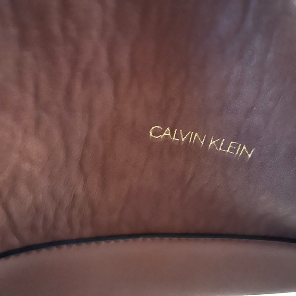 Calvin Klein NWOT Brown 3 Compartment With Outside pocket - Picture 3 of 12